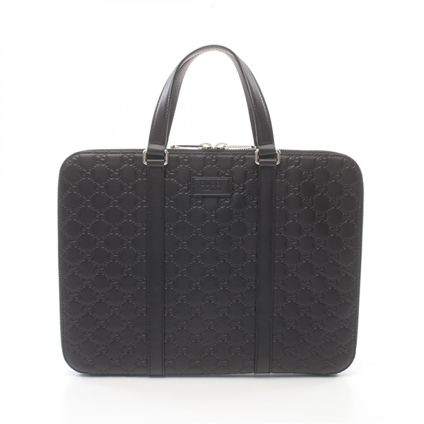GUCCI Guccisima Business bag briefcase 495451 leather Black Used