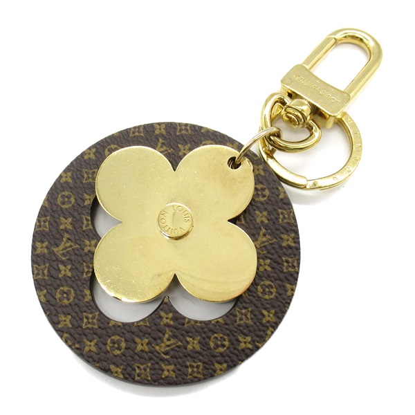 LOUIS VUITTON Porte cles Puzzle Flower Keychain  M00815 Monogram leather Brown