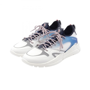 MONCLER ANAKIN Sneakers leather Fabric White Multicolor #41 Used mens