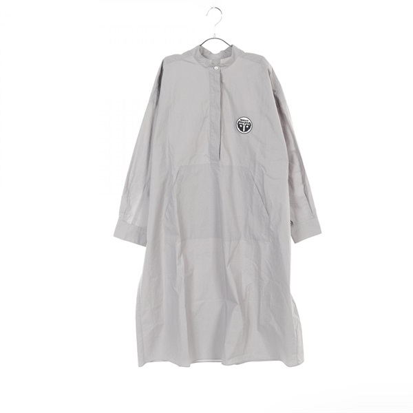 MM6 Maison Margiela Logo Shirt Dress S52CT0500 Cotton Gray Size 36 Used Women