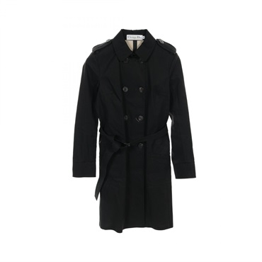 Dior Trench coat 2C27856A1308 Cotton polyurethane Black Used Women size 40