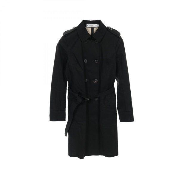 Dior Trench coat 2C27856A1308 Cotton polyurethane Black Used Women size 40