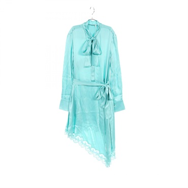 Stella McCartney Asymmetrical Dress 6A0220 Acetate Blue #40 Used Women