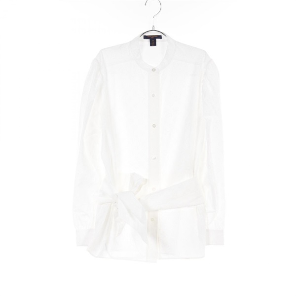 LOUIS VUITTON Monogram jacquard shirts RW201W AQV FIBL01 cotton White Used Women