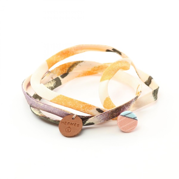 HERMES Petit H Bracelet 19cm silk Multicolor Used