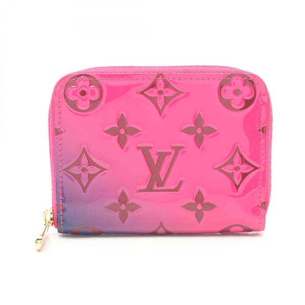 LOUIS VUITTON Zippy coin purse M64159 Vernis Patent leather Pink Purple Used LV