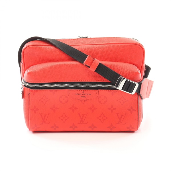 LOUIS VUITTON Outdoor Messenger PM Shoulder Bag M30821 Taigarama Red Used LV