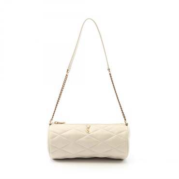 SAINT LAURENT Chain Shoulder Bag 699703AAJU leather White Used Women