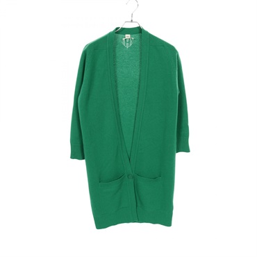 HERMES Knitwear cardigan cashmere Green Used Women size 38