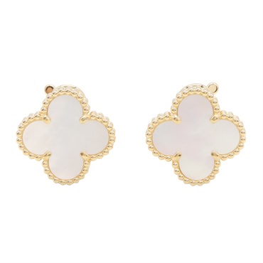 Van Cleef & Arpels Vintage Alhambra Pierced earrings Mother of pearl 18KYG Gold