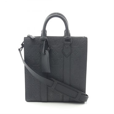 LOUIS VUITTON Sac Plat Cross Handbag M59960 Monogram empreinte Noir Used mens