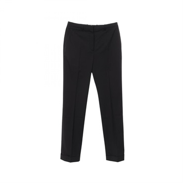 HERMES Long Pants wool Black Used Women size 36