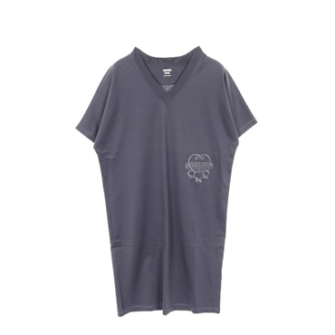 HERMES Dress cotton Navy Used Women size 34