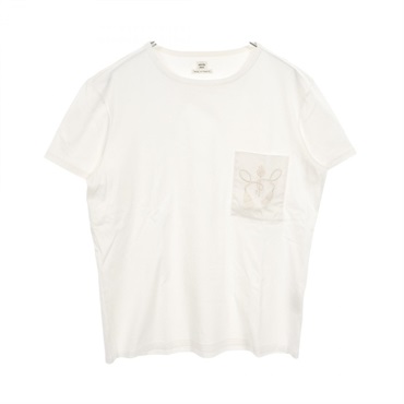 HERMES T-shirt tops short sleeves cotton White Used Women #40