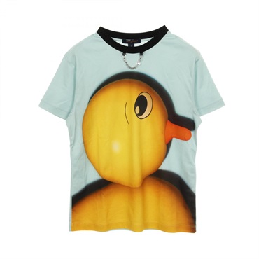 LOUIS VUITTON LV Duck T-shirt S size RW242WW MRV FRTS42 cotton Green Used Women