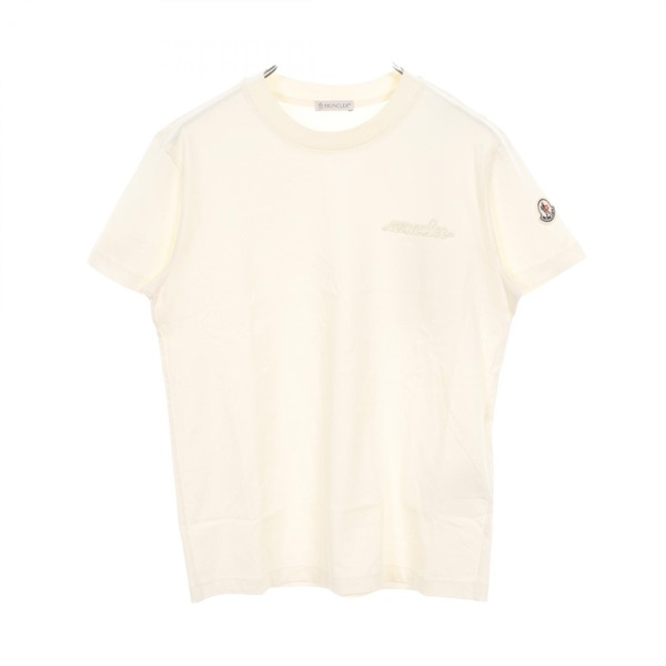 MONCLER Beads Short Sleeve T-shirt 8C00013 cotton Beige #XS Used Women