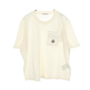 MONCLER Short Sleeve T-shirt 8C00022 cotton Beige #S Used Women