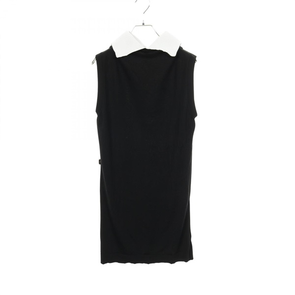 LOUIS VUITTON Dress #M sleeveless FOKD21 wool Black White Used Women