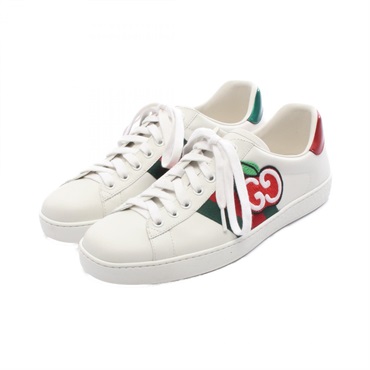GUCCI Ace Sherry Line sneakers #6.5 leather White Green Red Used mens