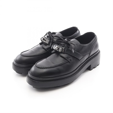 HERMES First Kelly Buckle Loafers shoes leather Black Used Women size 39