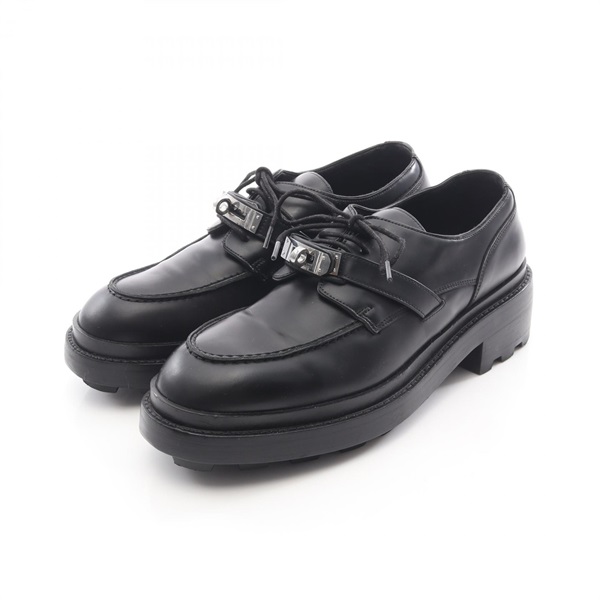HERMES First Kelly Buckle Loafers shoes leather Black Used Women size 39