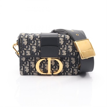 Christian Dior 30 MONTAIGNE Box Oblique Jacquard Shoulder crossbody Bag leather