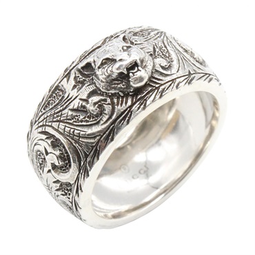GUCCI Cat head Ring Silver925 Used unisex US size 6