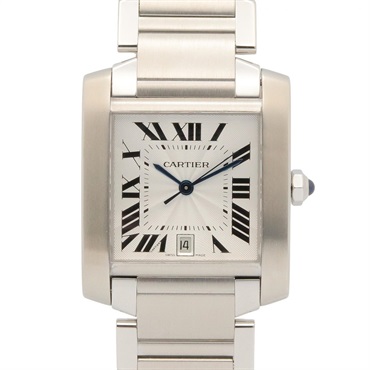 CARTIER Tank francaise LM Wrist Watch W51002Q3 Auto winding SS Used mens