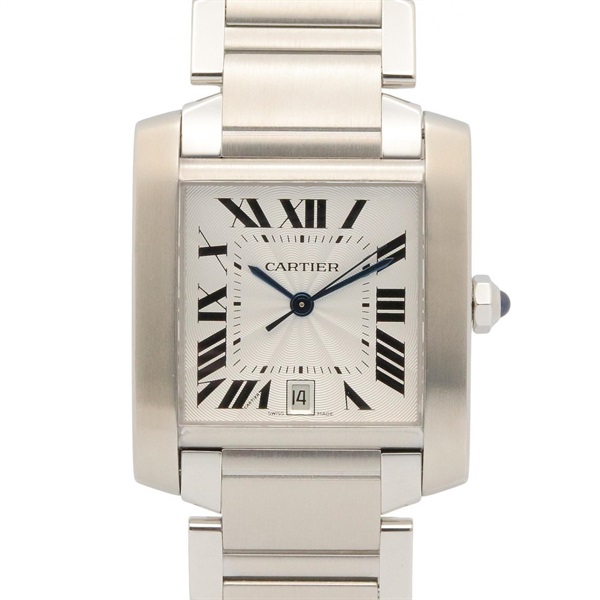 CARTIER Tank francaise LM Wrist Watch W51002Q3 Auto winding SS Used mens