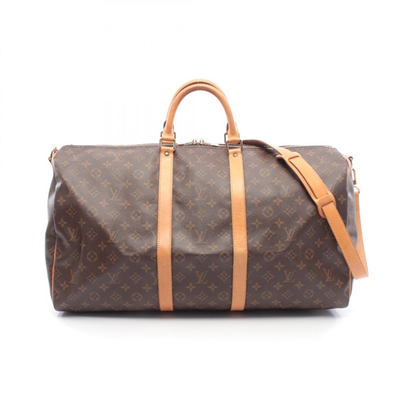 LOUIS VUITTON Keepall Bandouliere 55 Duffel Travel Bag M41414 Monogram Used LV