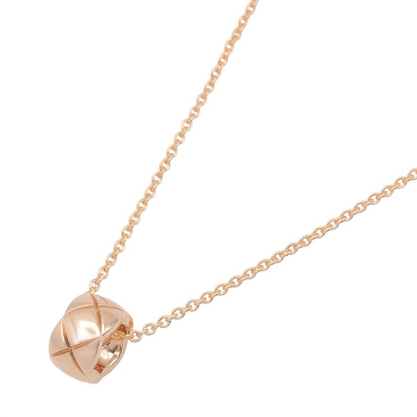 CHANEL Coco Crush Necklace Pendant 18KRG Pink Rose Gold Used 37.5～46㎝