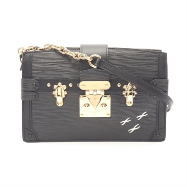 LOUIS VUITTON Trunk clutch Shoulder crossbody Bag M53052 Epi leather Noir Used