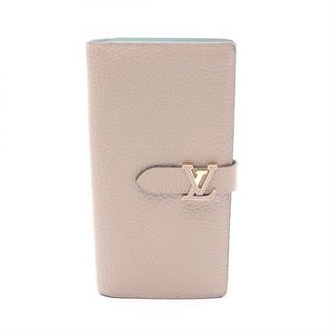 LOUIS VUITTON LV Vertical Wallet Bifold purse M81367 Leather Beige Galet Used