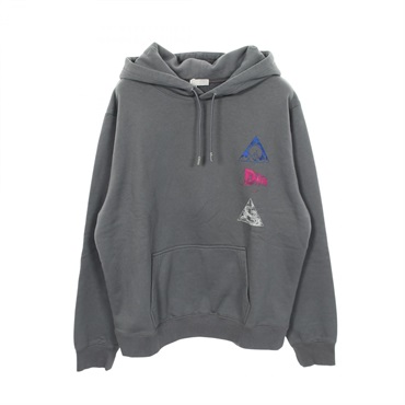 Christian Dior Back print brushed lining Hoodie sweatshirt #L cotton Gray Used