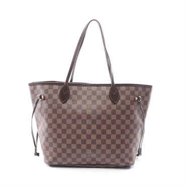 LOUIS VUITTON Neverfull MM Shoulder Tote Bag N51105 Damier Ebene canvas Used LV