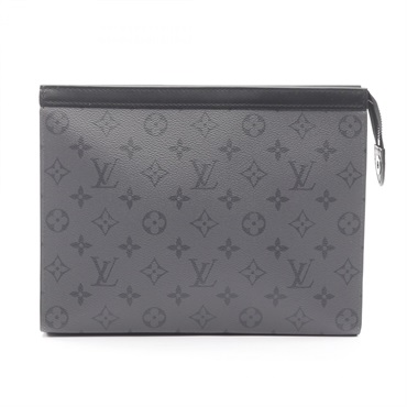 LOUIS VUITTON Pochette Voyage business clutch bag M69535 Monogram eclipse gris