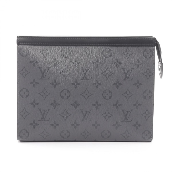 LOUIS VUITTON Pochette Voyage business clutch bag M69535 Monogram eclipse gris