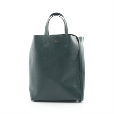 CELINE Vertical Small Cabas Tote Crossbody Handbag 189813 leather Green Used