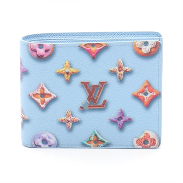LOUIS VUITTON Portefeuille Slender Blueberry Bi-fold Wallet M28042 canvas Used