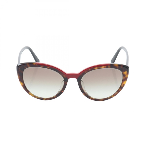 PRADA gradient lenses sunglasses SPR02V-F Plastic Brown Red Black Used Women