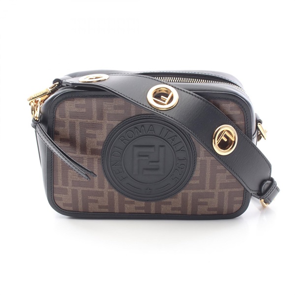 FENDI CAM Zucca Shoulder Crossbody Bag 8BT287.A5K4 canvas leather Brown Used