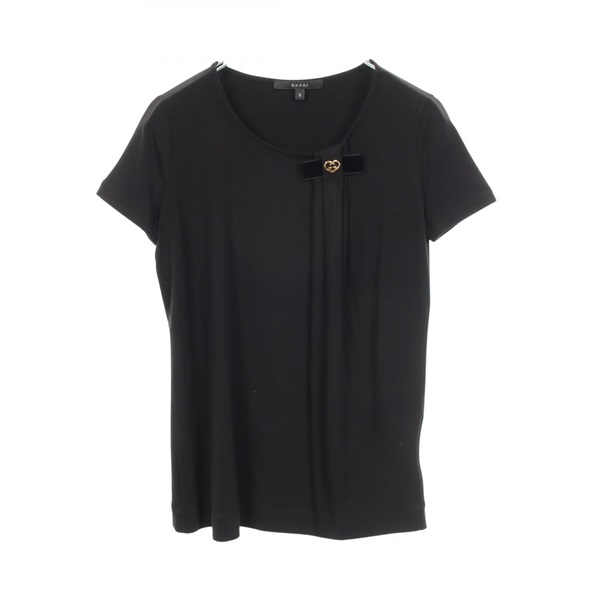 GUCCI Interlocking G Short sleeve T-shirt 271602 Rayon Black Used Women size S