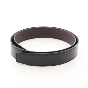 HERMES Constance Reversible Belt #85 Box calf Togo leather Black Brown Used D