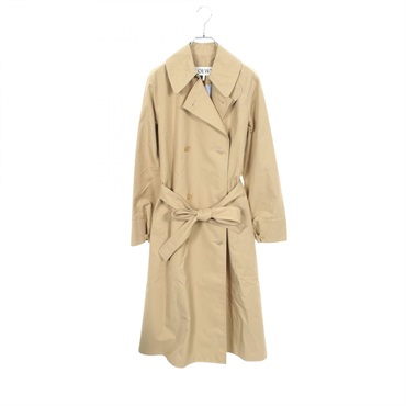 LOEWE Anagram Double Breasted Trench Coat S359Y02X90 cotton leather Used #34