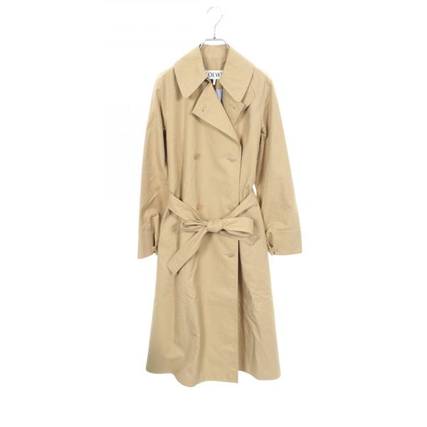 LOEWE Anagram Double Breasted Trench Coat S359Y02X90 cotton leather Used #34
