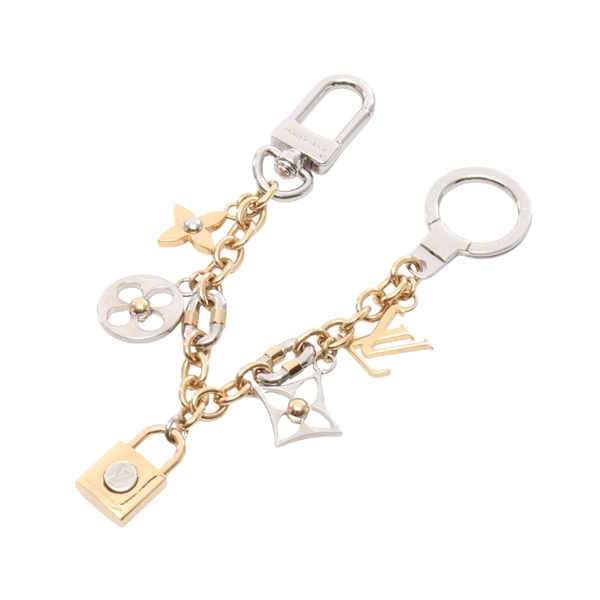 LOUIS VUITTON Chain LV Padlock charm key holder M00538 Gold Plated Used Women