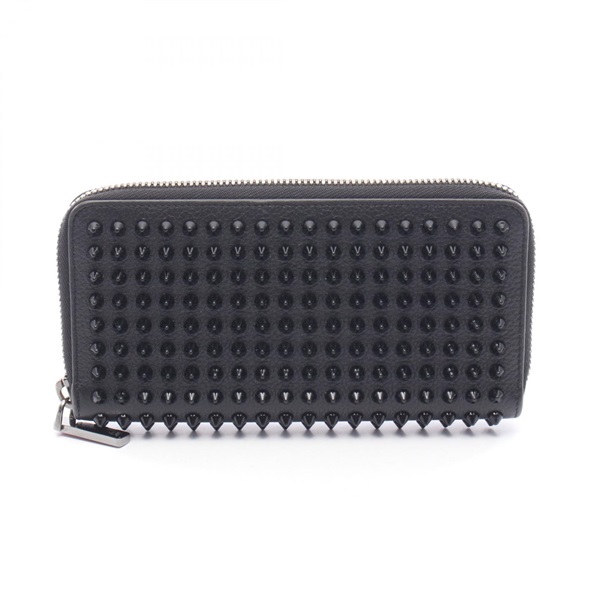 Christian Louboutin PANETTONE Spike studs Long wallet leather Black Used mens