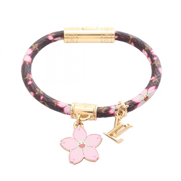 LOUIS VUITTON TM Cherry Blossom Bracelet M8978E Monogram canvas GP Used LV