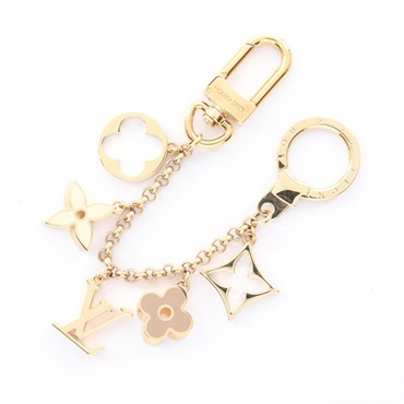 LOUIS VUITTON Bag Charm Chain Fleur de Monogram Key Ring M65111 GP Used LV