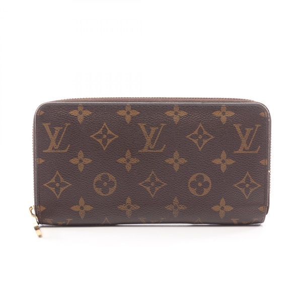 LOUIS VUITTON Zippy long wallet M60017 Monogram canvas Brown Used unisex LV
